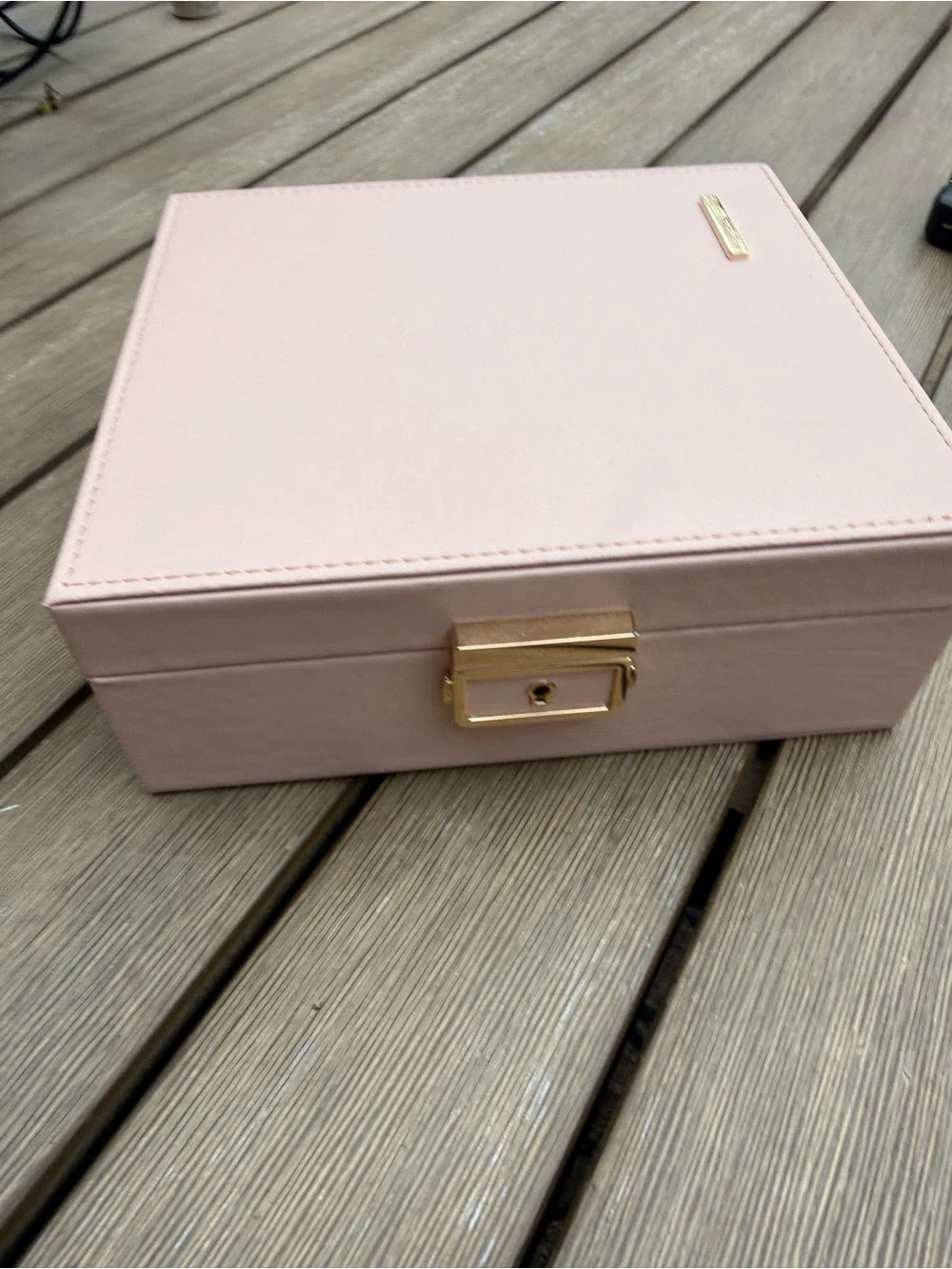 Enthralite Blush Pink Jewelry Box Organizer With Mirror Lock & Key New